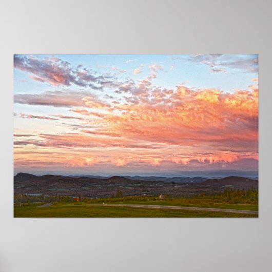 Sentinel Rock Sunset, Vermont Poster (Voorkant)