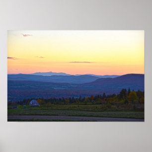 Sentinel Rock Vermont Zonsondergang Poster