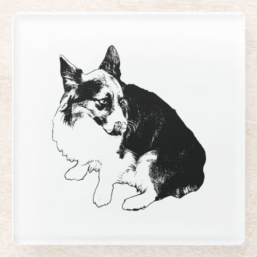 Sentinel-schotel Glazen Onderzetter (Voorkant)