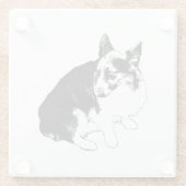 Sentinel-schotel Glazen Onderzetter (Achterkant)