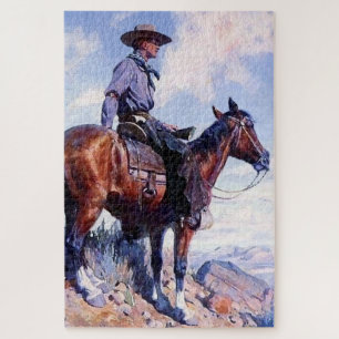 “Sentinel van de vlaktes” door W Herbert Dunton Legpuzzel