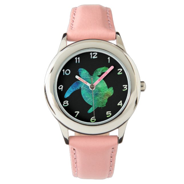 Sentinel van het zeeleven (met cijfers) horloge (Voorkant)