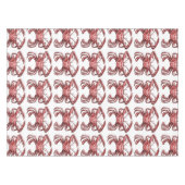 Sentinelkrab, rode tablet tafelkleed (Voorkant (Horizontaal))