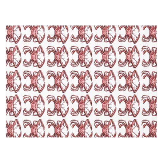 Sentinelkrab, rode tablet tafelkleed (Voorkant (Horizontaal))