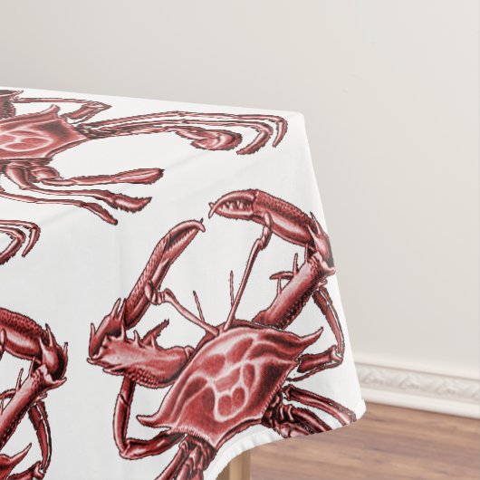 Sentinelkrab, rode tablet tafelkleed (Voorbeeld)