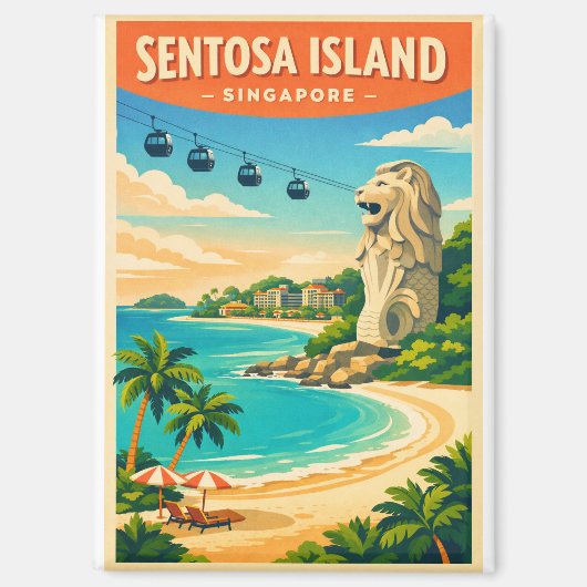 Sentosa-eiland, Singapore reis Magneet (Voorkant)