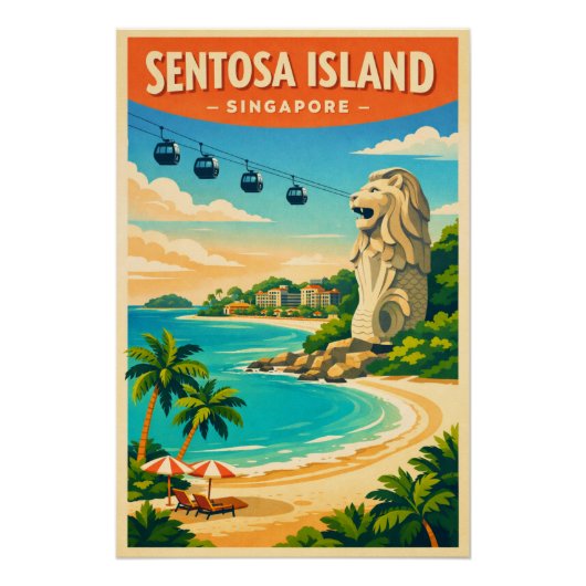 Sentosa-eiland, Singapore reis Perfect Poster (Voorkant)