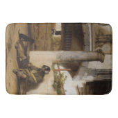 Sentry bewaakt een poort met zijn hond badmat (Voorkant)