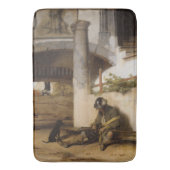 Sentry bewaakt een poort met zijn hond badmat (Voorkant Verticaal)