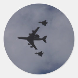 Sentry Geëscorteerd Door Typhoons Ronde Sticker