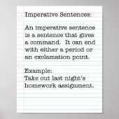 Sentypen: Imperatieve zinnen Poster (Voorkant)