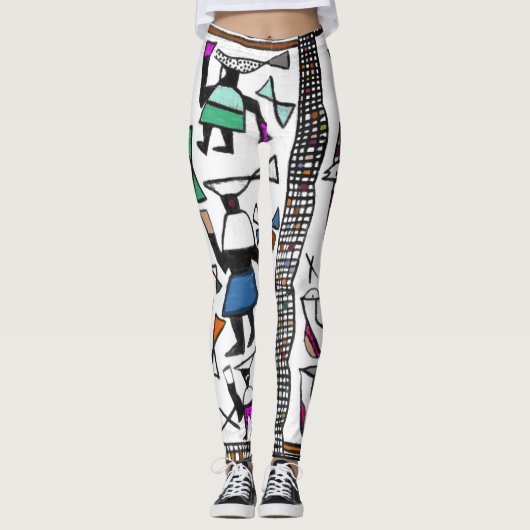 Senufo African Print Leggings (Voorkant)