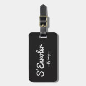 S'Envoler Black Bagagelabel (Voorkant verticaal)