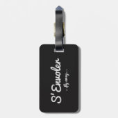 S'Envoler Black Bagagelabel (Achterkant verticaal)