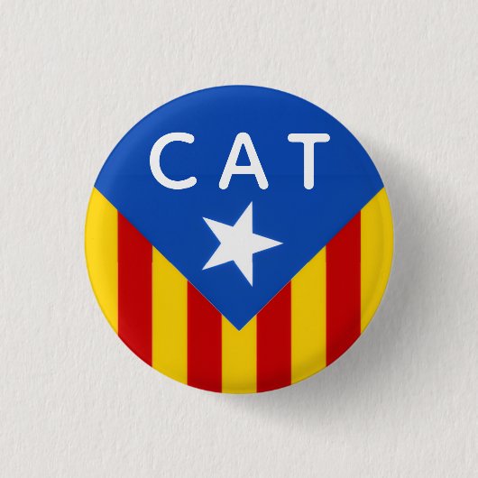 Senyera Estelada Ronde Button 3,2 Cm (Voorkant)
