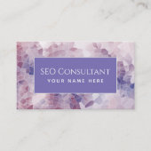 SEO Consultant roze Paarse mozaïekpatroon Modern Visitekaartje (Voorkant)