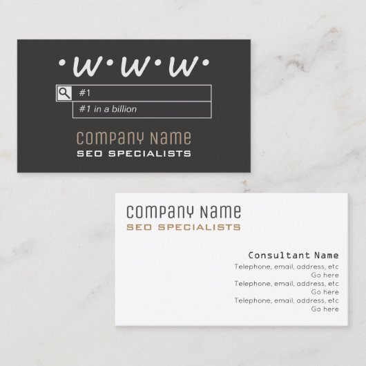 SEO Consultants Visitekaartjes (Voorkant / Achterkant)