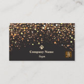 SEO Marketing Elegante Goud & Zwart Glitter QR Cod Visitekaartje (Achterkant)