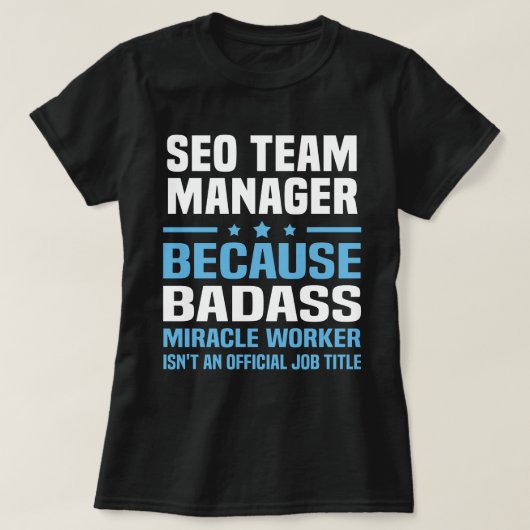SEO teammanager T-shirt (Design voorkant)