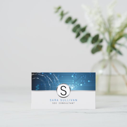 SEOC Consultant Computer Circuits Monogram Interne Visitekaartje (Staand voorkant)