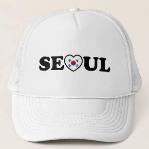 Seoel Love Heart Taegeukgi Vlag Trucker Pet