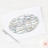Seoel metrokaart ovale sticker (Envelop)