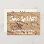 Seoel, Zuid-Korea Antieke kaart (Voorkant / Achterkant)