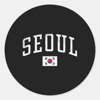 Seoel Zuid-Korea Country Flag Vakantie Ronde Sticker