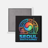 Seoel Zuid-Korea Magneet (Voorkant / Achterkant)