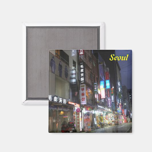 Seoel, Zuid-Korea Magnet (Voorkant / Achterkant)