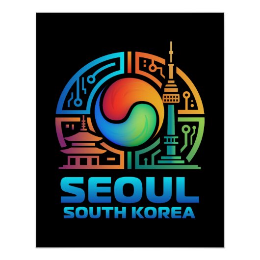 Seoel Zuid-Korea Perfect Poster (Voorkant)