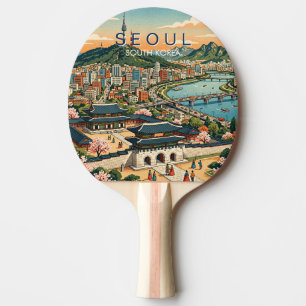Seoel Zuid-Korea Reis Kunst Vintage Tafeltennisbatje