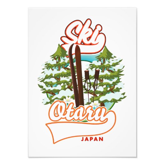 Seoel Zuid-Korea Ski logo Foto Afdruk (Voorkant)