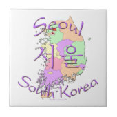 Seoel Zuid-Korea Tegeltje (Voorkant)