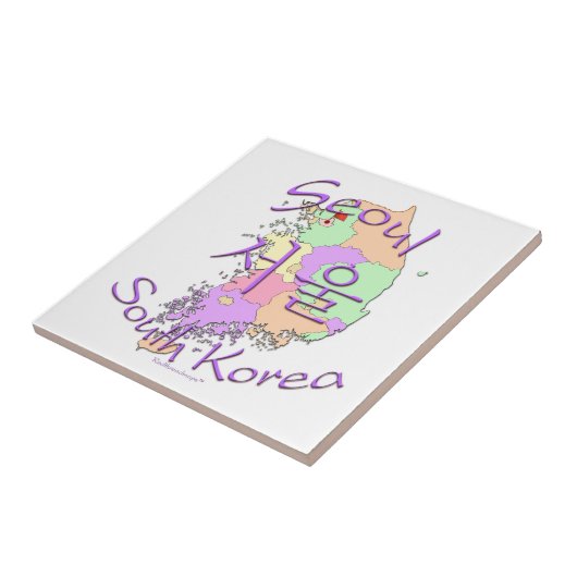 Seoel Zuid-Korea Tegeltje (Zijkant)
