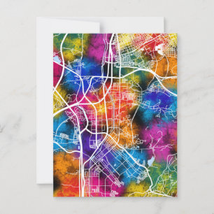 Seongnam-si Stadsplattegrond van Zuid-Korea Briefkaart