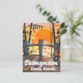 Seongnam Zuid-Korea reisposter Briefkaart (Staand voorkant)