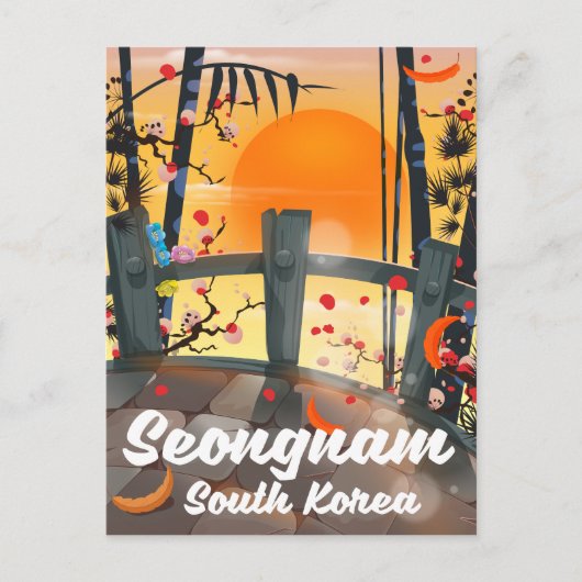 Seongnam Zuid-Korea reisposter Briefkaart (Voorkant)