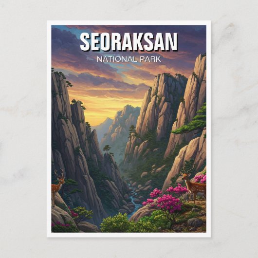 Seoraksan Nationaal Park Korea Briefkaart (Voorkant)