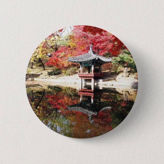 Seoul Autumn Colors Ronde Button 5,7 Cm (Voorkant)