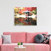 Seoul Autumn Japanse tuin Canvas Afdruk (Insitu (Woonkamer))