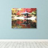 Seoul Autumn Japanse tuin Canvas Afdruk (Insitu (Houten vloer))