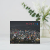 Seoul bij nacht Briefkaart (Staand voorkant)