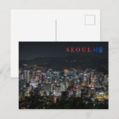 Seoul bij nacht Briefkaart (Voorkant / Achterkant)