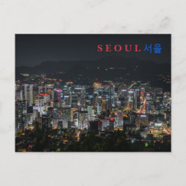 Seoul bij nacht Briefkaart