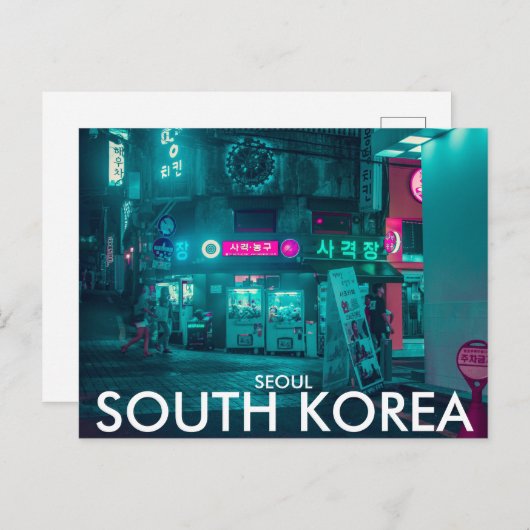 Seoul, Briefkaart Zuid-Korea (Voorkant / Achterkant)