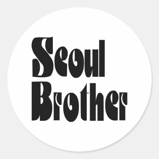 Seoul Brother Classic Round Sticker (Voorkant)