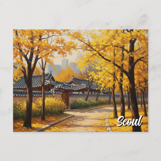 Seoul Bukchon Zuid-Korea Reizen Briefkaart (Voorkant)