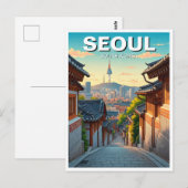 Seoul Bukchon Zuid-Korea Zonsondergang Briefkaart (Voorkant / Achterkant)