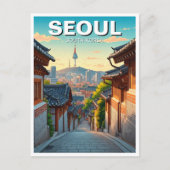 Seoul Bukchon Zuid-Korea Zonsondergang Briefkaart (Voorkant)